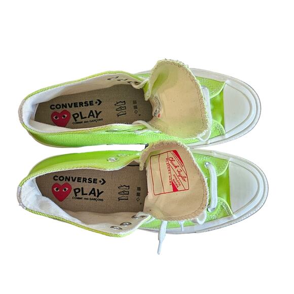 Converse Chuck Taylor All Star 70 Hi Comme Des Garcons PLAY Pre-Loved W 9/ M 7 - Picture 9 of 12
